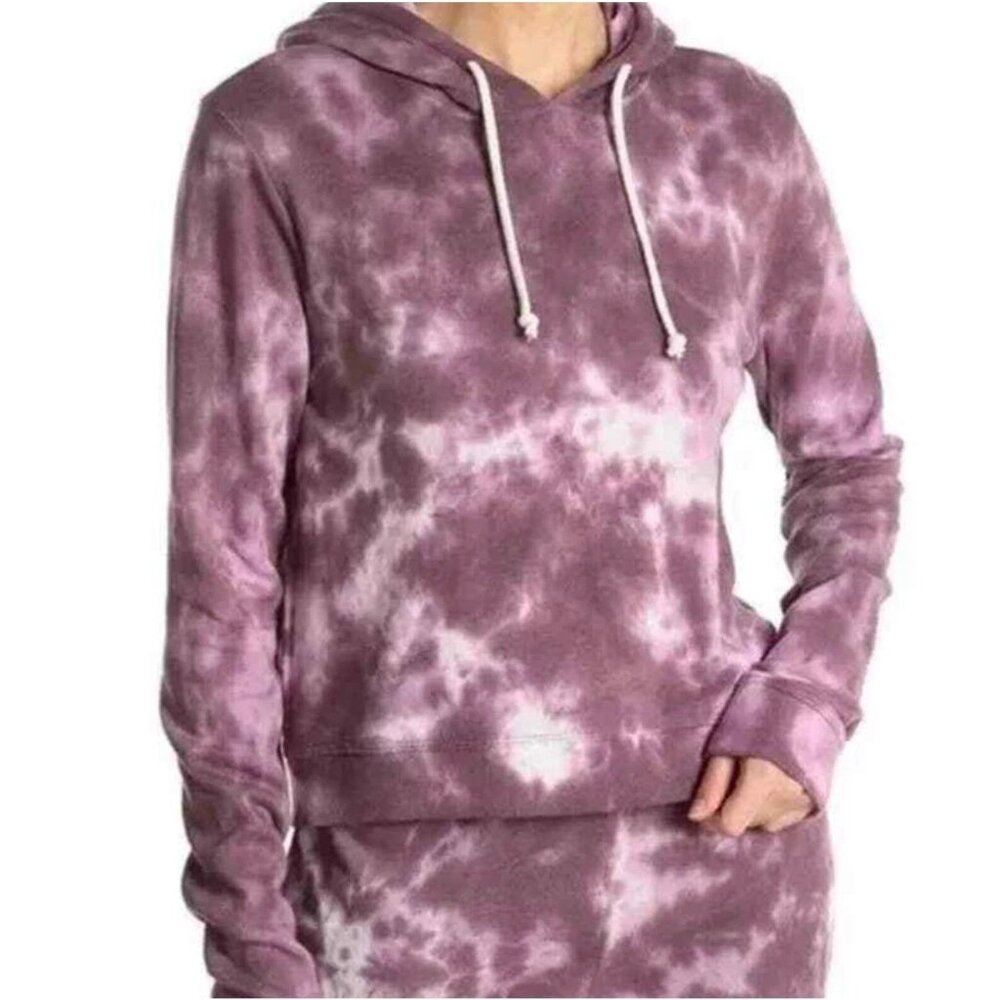 NEW Threads 4 Thought Purple White Tie-Dye Hoodie